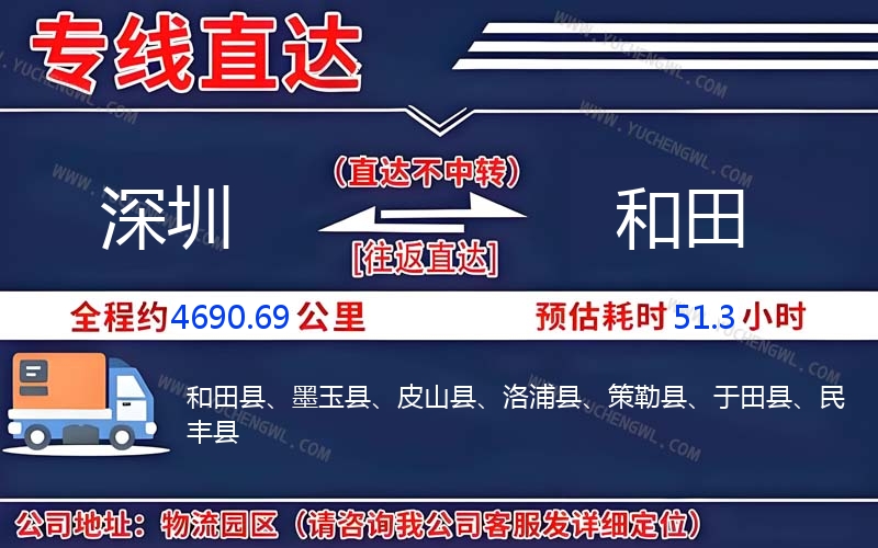 深圳到和田物流公司
