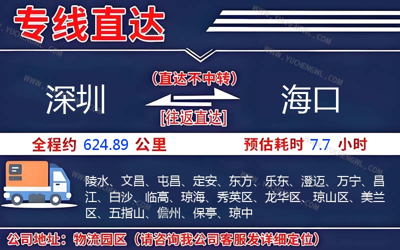 深圳到海口物流公司