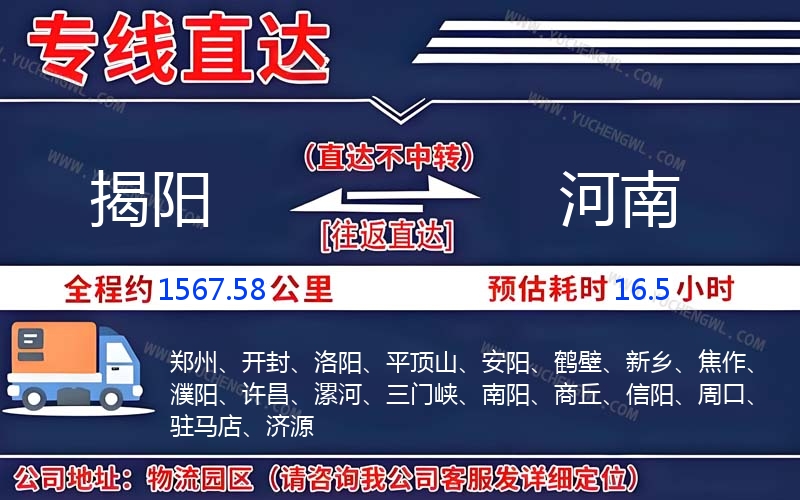 揭陽(yáng)到河南物流公司