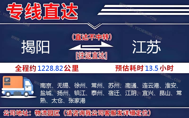 揭陽(yáng)到江蘇物流公司