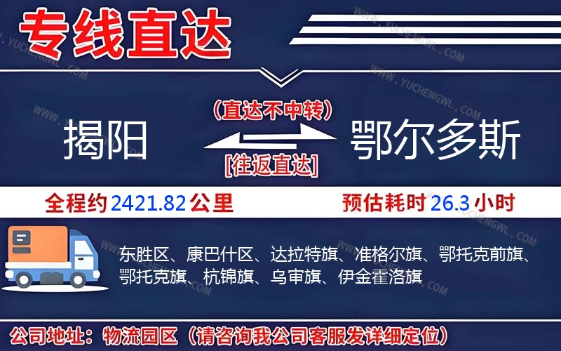 揭陽(yáng)到鄂爾多斯物流公司