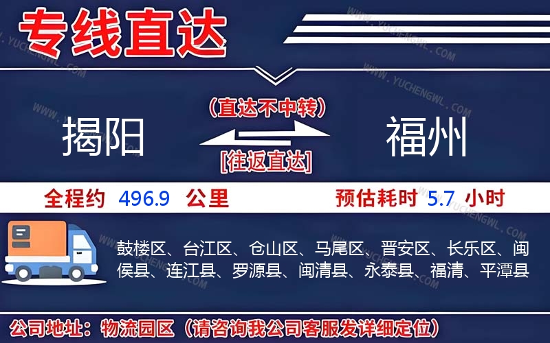 揭陽(yáng)到福州物流公司