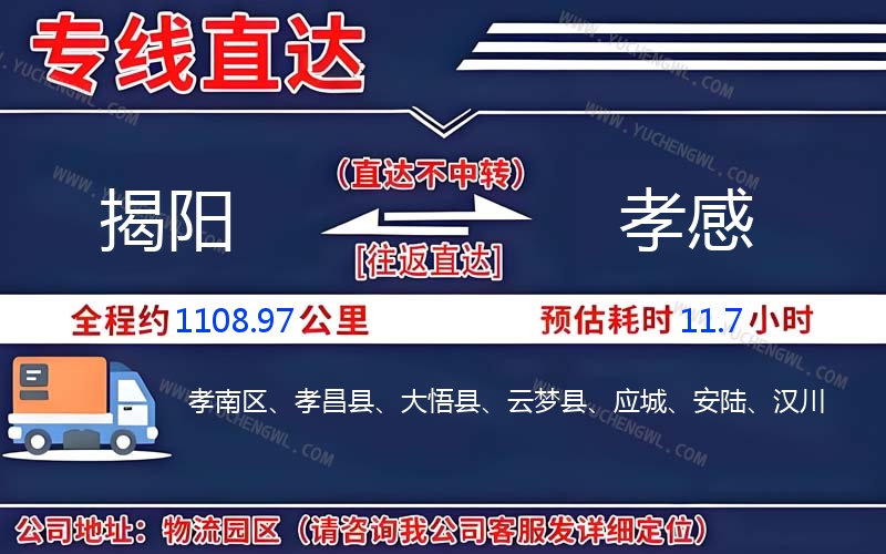 揭陽到孝感物流公司