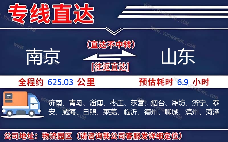 南京到山東物流公司