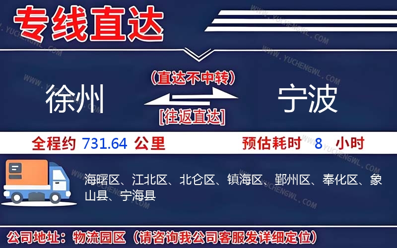 徐州到寧波物流公司