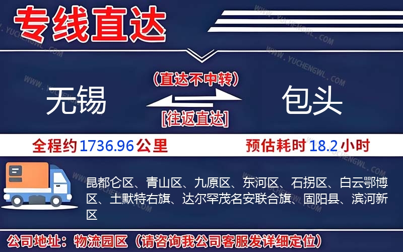 無(wú)錫到包頭物流公司