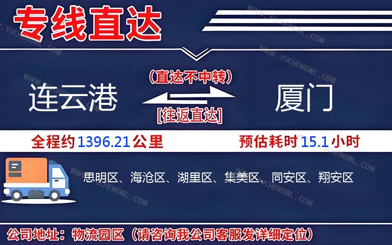 連云港到廈門物流公司