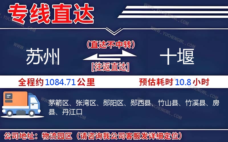 蘇州到十堰物流公司