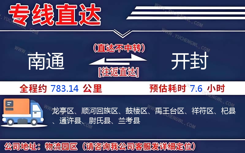 南通到開(kāi)封物流公司