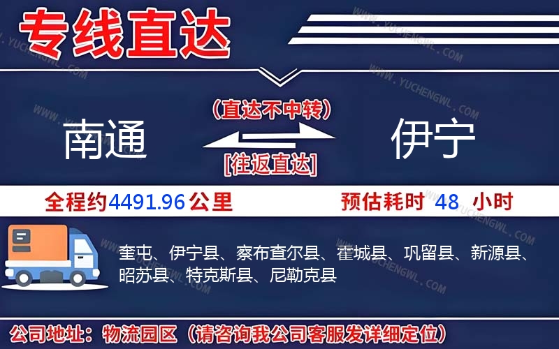 南通到伊寧物流公司