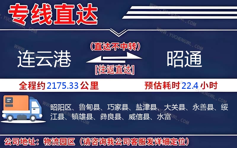 連云港到昭通物流公司