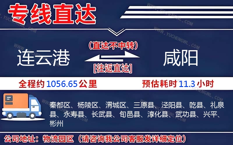 連云港到咸陽物流公司