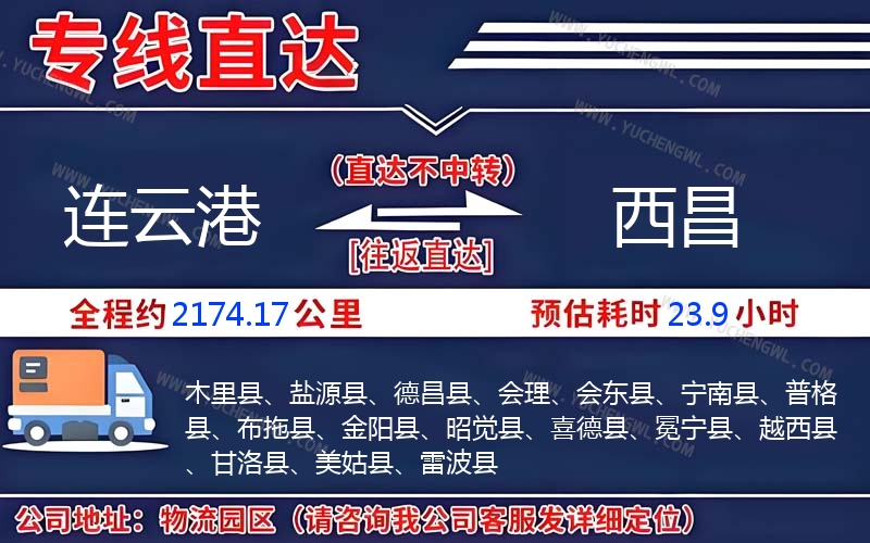 連云港到西昌物流公司