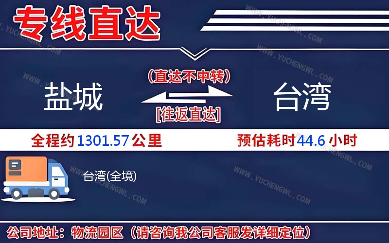 鹽城到臺(tái)灣物流公司
