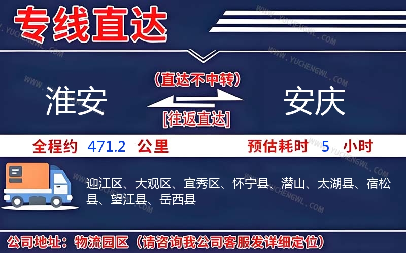 淮安到安慶物流公司