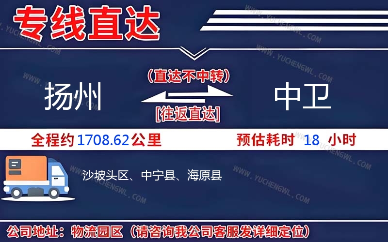 揚(yáng)州到中衛(wèi)物流公司