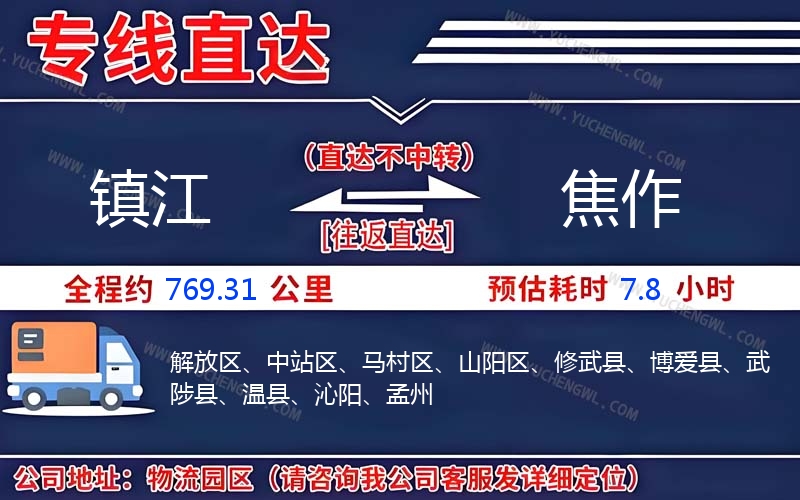 鎮(zhèn)江到焦作物流公司