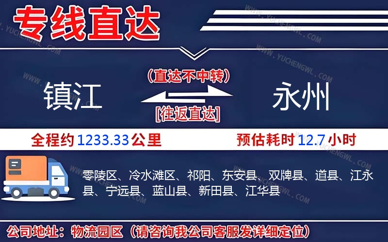 鎮(zhèn)江到永州物流公司