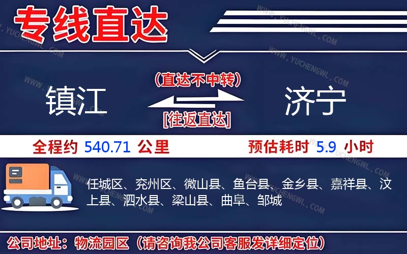 鎮(zhèn)江到濟(jì)寧物流公司
