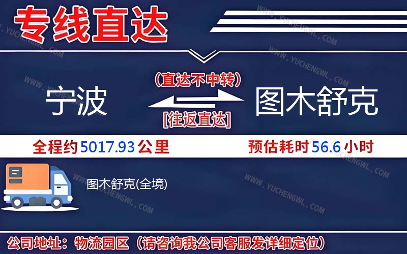 寧波到圖木舒克物流公司