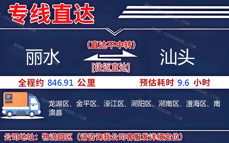 麗水到汕頭物流公司